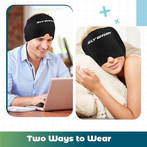 slywary الصداع النصفي قبعة الإغاثة، قبعة الصداع الصداع النصفي قبعة الإغاثة، العلاج الساخن والبارد الصداع النصفي قبعة الجليد رئيس التفاف قبعة للتوتر، الجيوب الأنفية، وتخفيف التوتر in Kuwait