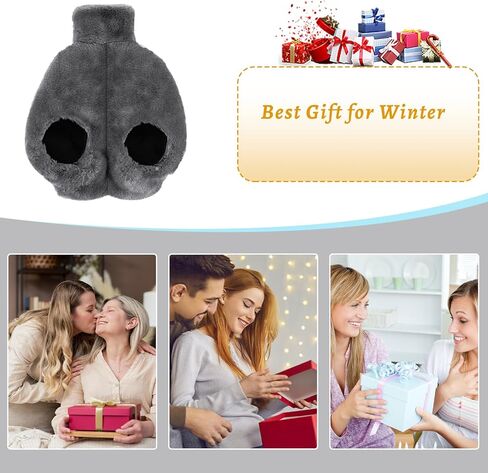 زجاجة ماء ساخن كبيرة للأقدام 2 لتر | زجاجة مياه ساخنة مطاطية لتخفيف الآلام والرقبة والكتفين وتدفئة القدم وآلام الدورة الشهرية والعلاج الساخن والبارد | كيس ماء ساخن خالٍ من مادة Bpa للرجال والنساء in Kuwait