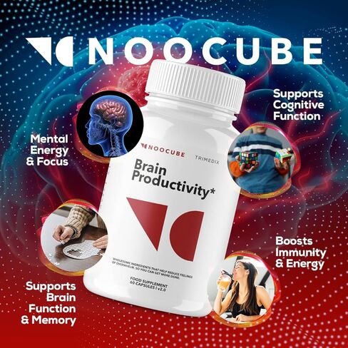 Trimedix (عبوتان) Noocube - لمدة 60 يومًا، Noocube Brain، حبوب Noocube، كبسولات Noocube، إنتاجية Noocube Brain. in Kuwait