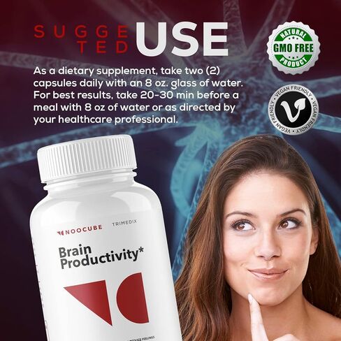 Trimedix (عبوتان) Noocube - لمدة 60 يومًا، Noocube Brain، حبوب Noocube، كبسولات Noocube، إنتاجية Noocube Brain. in Kuwait