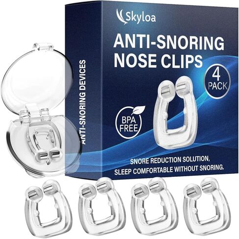 Anti Snoring Devices, Silicone Magnetic Snore Stopper, Anti Snoring Nose Clip, The Professional Stop Snoring Solution for Men and Women, 4pcs in Kuwait