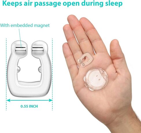 Anti Snoring Devices, Silicone Magnetic Snore Stopper, Anti Snoring Nose Clip, The Professional Stop Snoring Solution for Men and Women, 4pcs in Kuwait