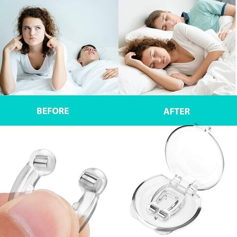 Anti Snoring Devices, Silicone Magnetic Snore Stopper, Anti Snoring Nose Clip, The Professional Stop Snoring Solution for Men and Women, 4pcs in Kuwait