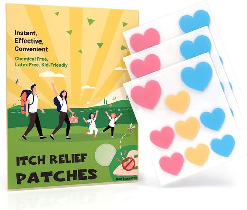 Itch Relief Patches for Kids, Reduces Itch & Swell, Natural Bite Relief Stickers, Anti Itch after Sting Patches, Bite Suction Alternative, Travel Camping Outdoor Essential Gift for Moms, Friends in Kuwait