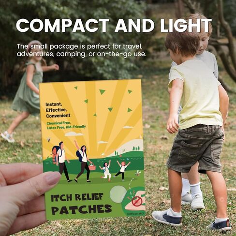 Itch Relief Patches for Kids, Reduces Itch & Swell, Natural Bite Relief Stickers, Anti Itch after Sting Patches, Bite Suction Alternative, Travel Camping Outdoor Essential Gift for Moms, Friends in Kuwait