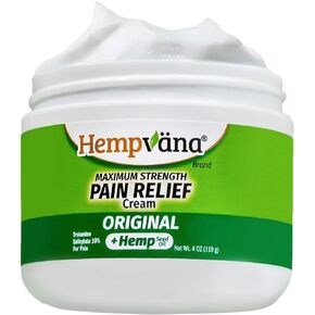BulbHead As Seen On TV Hempvana Original Relief Cream Maximum Strength, The Hemp Cream for Muscle Joint Back Knee Shoulder Neck Elbow Hand Foot