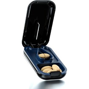 CFMOUR Small Pill Cutters - Pill Cutter Splitter for Small and Tiny Pills, Portable Pill Crusher for Large Pills Professional with Sharp Safe Blade, Cuts Vitamins Tablets (Blue)