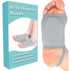 أوليفيا صامويل أكمام دعم قوس القدم، وسادة جل من الداخل للنساء والرجال، شريط دعم أخمصي قابل للتعديل، أغطية دعم قوس قابلة للتنفس للأقدام المسطحة العالية والقوس الساقط (قطعتان) in Kuwait