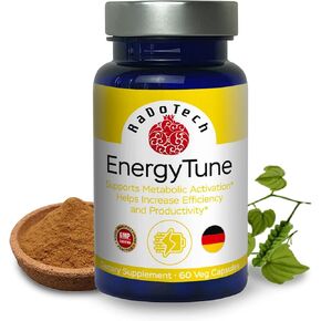 RaDoTech - EnergyTune Energy Supplements, Increases Nutrient Absorption and Promotes Overall Health and Immune Support - Non-GMO, Gluten Free, Vegetarian - Veg Capsules in Saudi Arabia