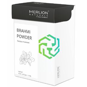 Brahmi Leaves Powder by Merlion Naturals | Bacopa monnieri | 100% Pure and Natural (8 OZ) in Kuwait