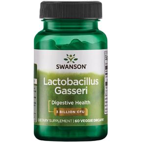 Swanson Lactobacillus Gasseri - Probiotic Supplement Supporting Digestive Health with 3 Billion CFU - Design-Release Satiety & Fat Metabolism Support - (60 Veggie Capsules)