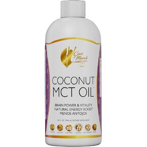التحكم في شهية زيت MCT للصيام المتقطع - يساعد التمثيل الغذائي على قوة الدماغ وحيويته، وتعزيز الطاقة الطبيعية - خالي من: الغلوتين ومنتجات الألبان وفول الصويا والنباتيين والباليو والكيتو - 32 أونصة سائلة مصنوعة من جوز الهند in Kuwait