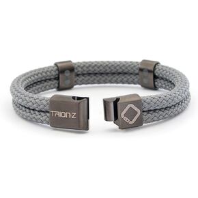 Trion: Z Zen Loop Duo سوار معصم للعلاج بالمجال المغناطيسي للنساء والرجال يتميز بتقنية ANSPO الحاصلة على براءة اختراع (أسود، كبير جدًا) in Saudi Arabia