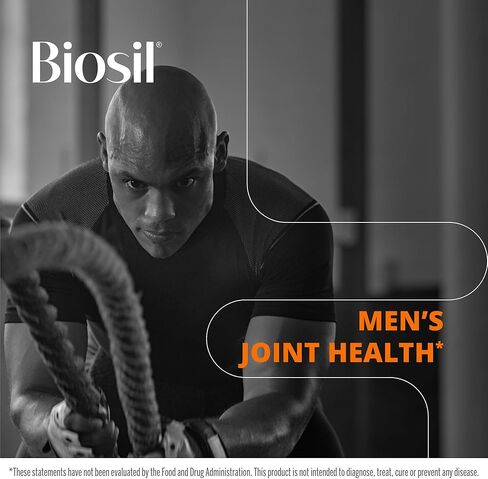 Biosil On Your Game - 60 كبسولة نباتية، عبوة من 2 - مع مركب ch-OSA الحاصل على براءة اختراع - زيادة إنتاج الكولاجين لتخفيف آلام المفاصل والمرونة ونطاق الحركة - خالية من الكائنات المعدلة وراثيًا - 120 حصة إجمالية in Kuwait