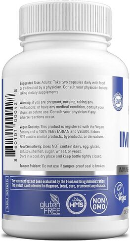 فيتامينات حياة، مكمل مناعة نباتي، دفاع مناعي متقدم - مزيج قوي من فيتامين ب12، ج، د، هـ، البلسان، الثوم، إشنسا، الزنك، حلال معتمد، 90 كبسولة، صنع في الولايات المتحدة الأمريكية in Kuwait