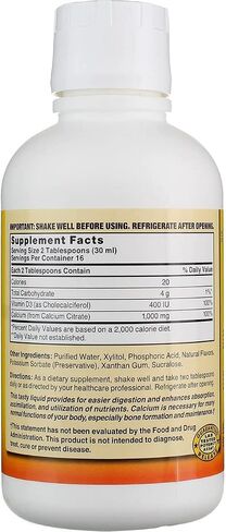 Liquid Calcium Citrate 1000mg with D3 16 fl oz Liquid Blueberry in Kuwait