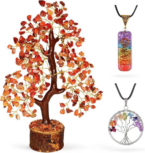 Seven Chakra Tree - Gemstone Tree - Feng Shui Crystal - Crystal Tree for Positive Energy - Gifts for Spiritual People - Crystal Decor - Chakra Crystals in Saudi Arabia