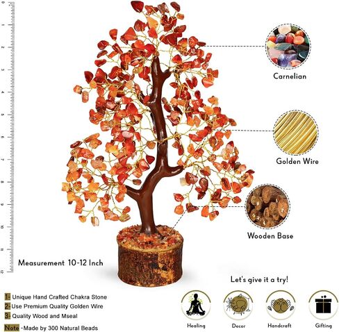 Seven Chakra Tree - Gemstone Tree - Feng Shui Crystal - Crystal Tree for Positive Energy - Gifts for Spiritual People - Crystal Decor - Chakra Crystals in Saudi Arabia