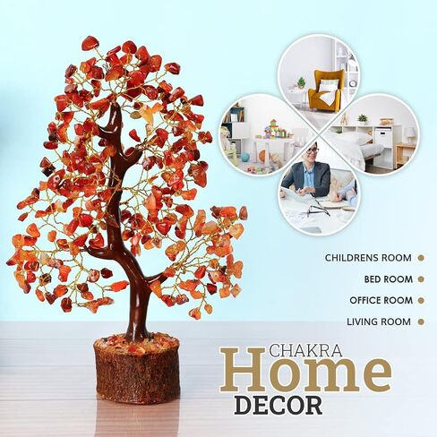 Seven Chakra Tree - Gemstone Tree - Feng Shui Crystal - Crystal Tree for Positive Energy - Gifts for Spiritual People - Crystal Decor - Chakra Crystals in Saudi Arabia