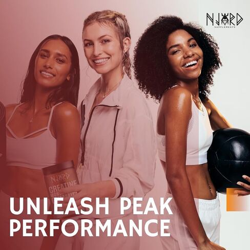 NJORD SUPPLEMENTS Creatine Monohydrate Gummy Candy, Sugar-Free, 30 Servings, 5g of Creatine Per Serving, Vegan, Gluten-Free, Bodybuilding Recovery Supplement to Increase Muscle Size and Strength in Saudi Arabia