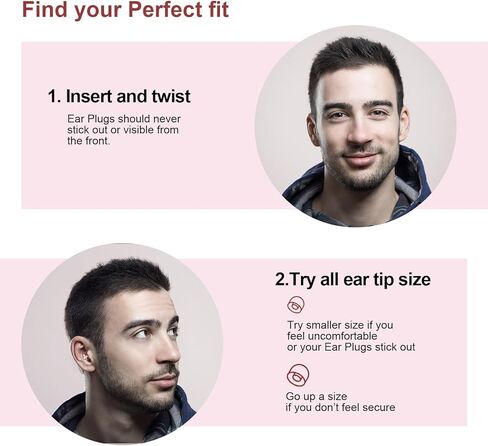 سدادات أذن FNGXX لتقليل الضوضاء، سدادات أذن سيليكون مرنة قابلة لإعادة الاستخدام للنوم والحفلات الموسيقية والدراجات النارية والطائرات وحساسية الضوضاء، ثلاثة أحجام (S/M/L) - إلغاء الضوضاء 35 ديسيبل (أرجواني) in Kuwait