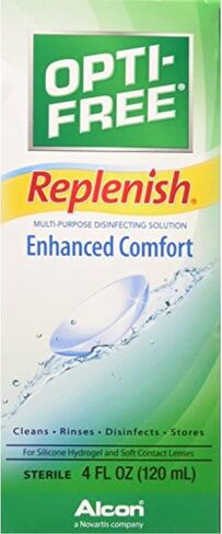 Opti-Free replenish solution for contact lenses 4 Fl oz in Kuwait