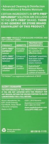 Opti-Free replenish solution for contact lenses 4 Fl oz in Kuwait