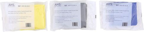 AMERICAN HOSPITAL SUPPLY Anti-Slip Hospital Socks Assorted Colors Knit Grip Socks with Elastic Cuff | X-Large | Bariatric (Yellow, Blue, and Gray) 6 Pairs of Grippy Socks in Saudi Arabia