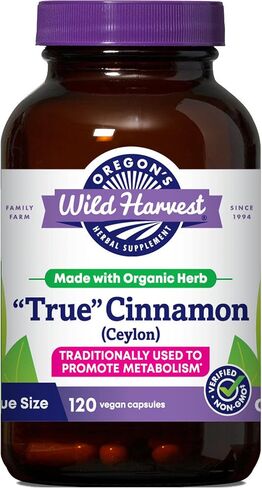 Oregon's Wild Harvest "True Cinnamon (Ceylon) Organic Non-GMO Herbal Supplements -120 Count in Kuwait