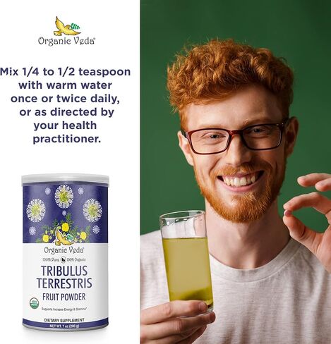 مسحوق فيدا تريبولوس تيريستريس العضوي - معتمد من وزارة الزراعة الأمريكية، مسحوق معزز للتستوستيرون العضوي غير المعدل وراثيًا (مسحوق تريبولوس تيريستريس (7 أونصة)) in Kuwait