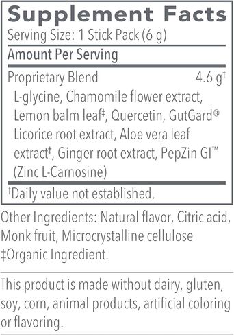 GI InnerCalm من Biocidin - مشروب صحي يومي مهدئ للأمعاء مع GutGard DGL، بلسم الليمون، الجلايسين، جذر الزنجبيل - يدعم سلامة بطانة المعدة، ويساعد على إدارة الانتفاخ العرضي (30 عبوة عصا) in Saudi Arabia