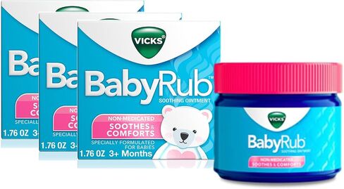 Vicks BabyRub, Chest Rub Ointment with Soothing Aloe, Eucalyptus, Lavender, and Rosemary, from The Makers of VapoRub, 1.76 oz in Saudi Arabia