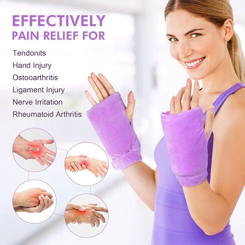 tolaccea قفازات العلاج الميكروويف لتخفيف آلام اليدين، قفازات تدفئة اليد الرطبة للحرارة لتصلب اليد، وجع، التهاب المفاصل، إصبع الزناد، التهاب الأوتار، نفق الرسغ in Kuwait
