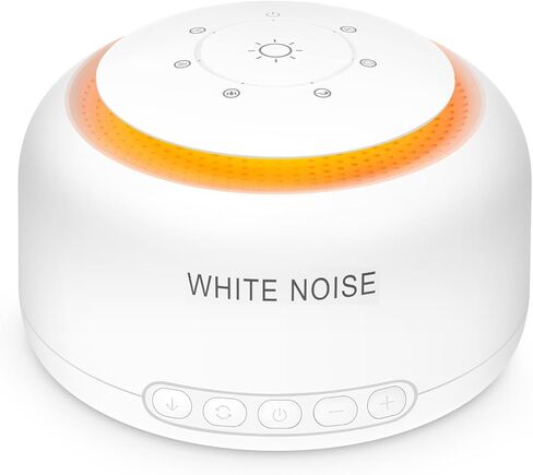 جهاز ضوضاء أبيض من Uyled مع 30 صوتًا مهدئًا و3 وظائف ذاكرة مؤقت وإضاءة ليلية دافئة آلة ضوضاء محمولة للبالغين/الأطفال/نوم الأطفال، والاسترخاء in Kuwait