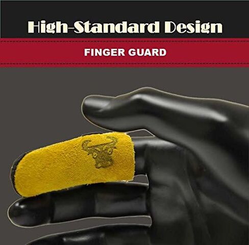 G & F 8128L Cowhide Leather Finger Guard, Finger Protection, Size Large,Tan in Saudi Arabia