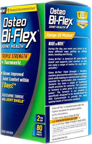 Osteo Bi-Flex Triple Strength + Turmeric, 80 Count (Pack of 2) in Kuwait