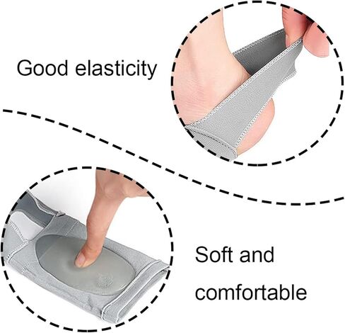 أوليفيا صامويل أكمام دعم قوس القدم، وسادة جل من الداخل للنساء والرجال، شريط دعم أخمصي قابل للتعديل، أغطية دعم قوس قابلة للتنفس للأقدام المسطحة العالية والقوس الساقط (قطعتان) in Kuwait