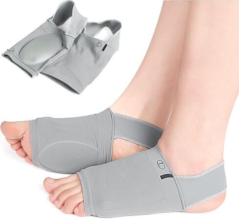 أوليفيا صامويل أكمام دعم قوس القدم، وسادة جل من الداخل للنساء والرجال، شريط دعم أخمصي قابل للتعديل، أغطية دعم قوس قابلة للتنفس للأقدام المسطحة العالية والقوس الساقط (قطعتان) in Kuwait