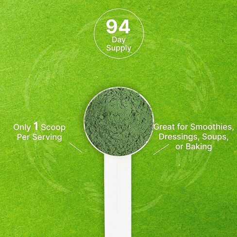 مكمل الصفقة، مسحوق عصير عشب الشعير العضوي الذي ينمو بشكل مستدام في الولايات المتحدة، 10 أونصة - مصدر خام معصور على البارد - معزز للأطعمة الخضراء الفائقة - يحتفظ بالفيتامينات والمعادن ومضادات الأكسدة والكلوروفيل - غير معدل وراثيًا in Kuwait