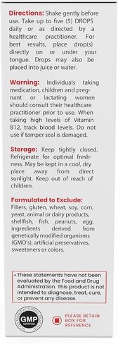 Pure TheraPro BioActive Vegan Methylated Vitamin B12 Sublingual Liquid Methylcobalamin, Hydroxocobalamin & Adenosylcobalamin 1,000 mcg per Drop (5 Drops = 5,000mcg / 4 Month Supply) 20 ml in Kuwait