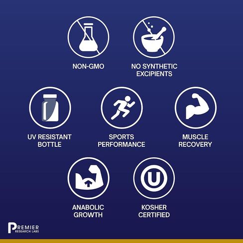 Premier Research Labs Amino HGH - Essential Amino Acids Formula - for Lean Muscle Support - with Arginine, Lysine, Ornithine, Alpha-Ketoglutarate - 105 Plant-Source Capsules in Saudi Arabia