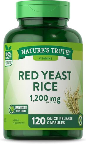 Red Yeast Rice Capsules | 120 Count | Non-GMO, Gluten Free | By Nature's Truth in Saudi Arabia