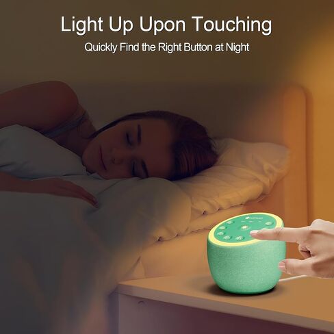 Hotmoon Sound Machine for Sleep, Cocoon 2, 40 Sounds, Dual-Speaker, Plug in | White Green Pink Brown Noise Machine for Sleeping Adults Office Privacy Baby Dogs, 4 Timers, 8 Night Light, Rain Noise Maker in Saudi Arabia