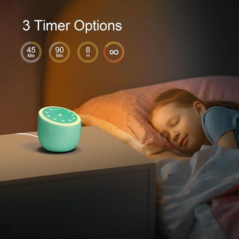 Hotmoon Sound Machine for Sleep, Cocoon 2, 40 Sounds, Dual-Speaker, Plug in | White Green Pink Brown Noise Machine for Sleeping Adults Office Privacy Baby Dogs, 4 Timers, 8 Night Light, Rain Noise Maker in Saudi Arabia