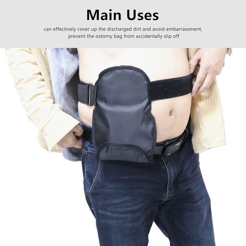 غطاء حقيبة الفغرة مقاوم للماء، غطاء حقيبة فغر القولون مع حزام عالمي قابل للتعديل أغطية أكياس الفغرة لحقيبة الفغرة البولية لوازم الفغرة للنساء والرجال in Kuwait