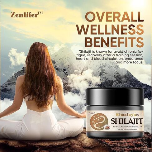 شيلاجيت راتنج شيلاجيت العضوي النقي في الهيمالايا، راتنج شيلاجيت عضوي طبيعي فعال مع 85+ من المعادن النزرة وحمض الفولفيك للطاقة ودعم المناعة in Kuwait