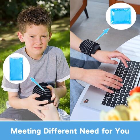 عبوات جل الثلج للإصابات، أكياس ثلج ساخنة وباردة قابلة لإعادة الاستخدام، مجموعة عبوات ثلج ناعمة مع أشرطة لتخفيف الألم وإعادة التأهيل، مجموعة الإسعافات الأولية المرنة قطعتان in Kuwait