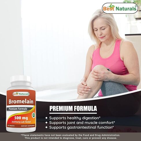 Best Naturals Bromelain 500mg 120 Tablets (120 Count (Pack of 3)) in Saudi Arabia