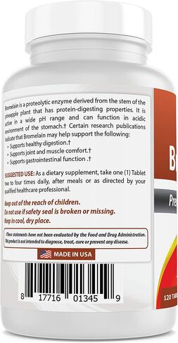 Best Naturals Bromelain 500mg 120 Tablets (120 Count (Pack of 3)) in Saudi Arabia