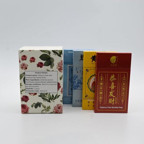 سجائر Wild Tea العشبية، خالية من التبغ والنيكوتين، 4 علب، 80 سيجارة in Kuwait